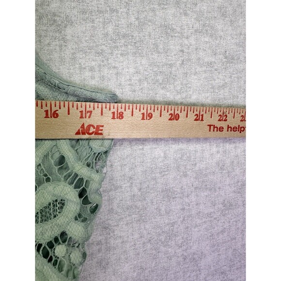 Eyeshadow Maurices Mint Green Lace Bodice Blouson Mini Dress Size Medium - Picture 4 of 6
